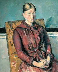 Madame Cézanne en un sillón amarillo